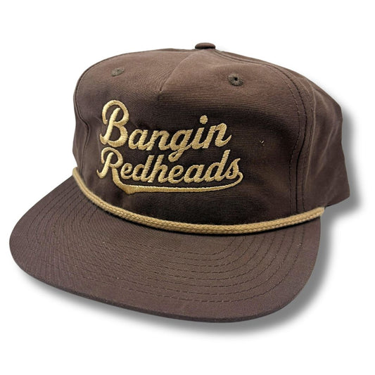 Bangin' Redheads Embroidery Script Brown Rope Hat — Richardson 256