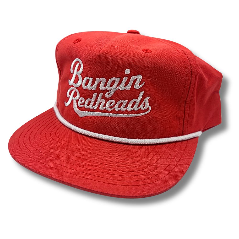 Bangin' Redheads Embroidery Script Red Rope Hat — Richardson 256