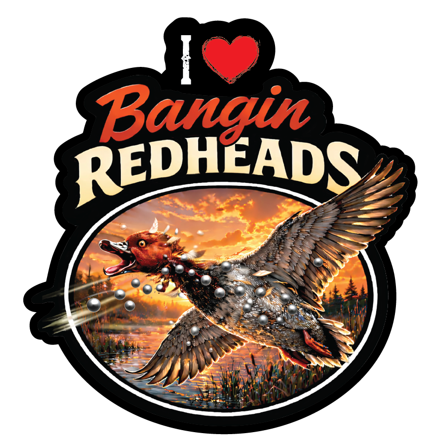 I ❤️ Bangin' Redheads Sticker: Flying Duck Decal Stickers